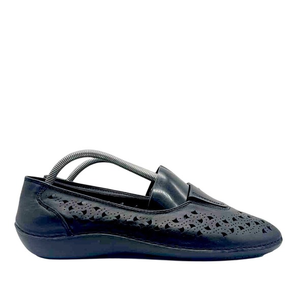 Propet Shoes - Propet WCX064L Black Leather Perforated Loafers Womens Size 12 Wide D Slip On